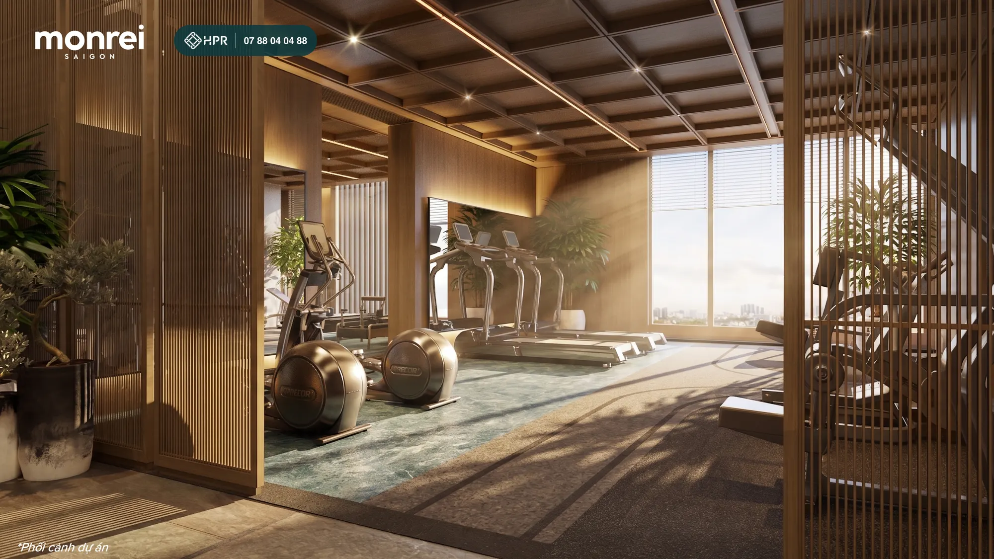 Phòng gym trong nhà tầng 2, Monrei Saigon